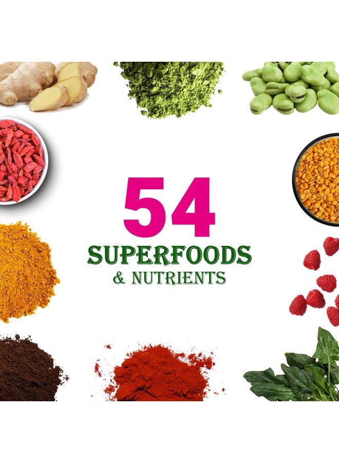 UpNourish Strawberry Banana Vegan Protein Powder 54 Superfoods Powder,1.5 Billion CFU Probiotics 21g Plant Based Protein,No Sugar No Dairy No GMO Dairy Free,Meal Replacement Shake Keto-Friendly - Image 3