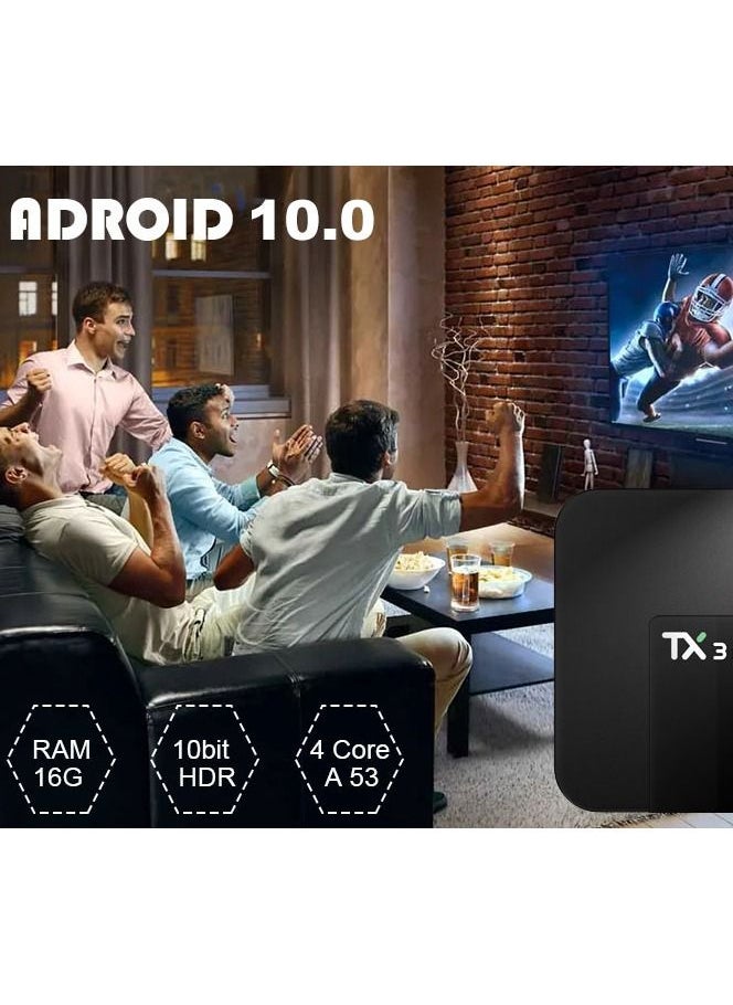 ماركة غير محددة - Android TV Box ، TX3 Mini Android 10.0 TV Box الأصلي 2GB RAM 16GB ROM رباعي النواة 64 بت يدعم WiFi 100M LAN Smart TV Box 4K 3D HDR IPTV Media Player - Image 1