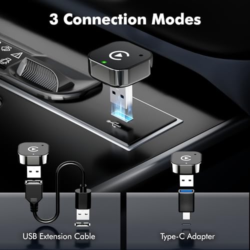 WATSABRO 2026 Upgraded 2-in-1 Wireless CarPlay Adapter for iPhone & Android Auto, Plug and Play, Convert Wired to Wireless, Fast Auto-Connect & No Latency, USB-A/USB-C for 98% Factory Wired Cars - Image 4