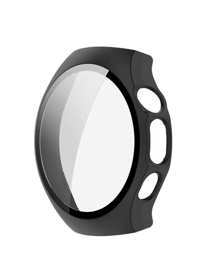 HL-Tech Huawei Watch 5 46mm Case Hard PC Case with Tempered Glass Screen Protectors Full Protective Cover(46mm, Black) - Image 2