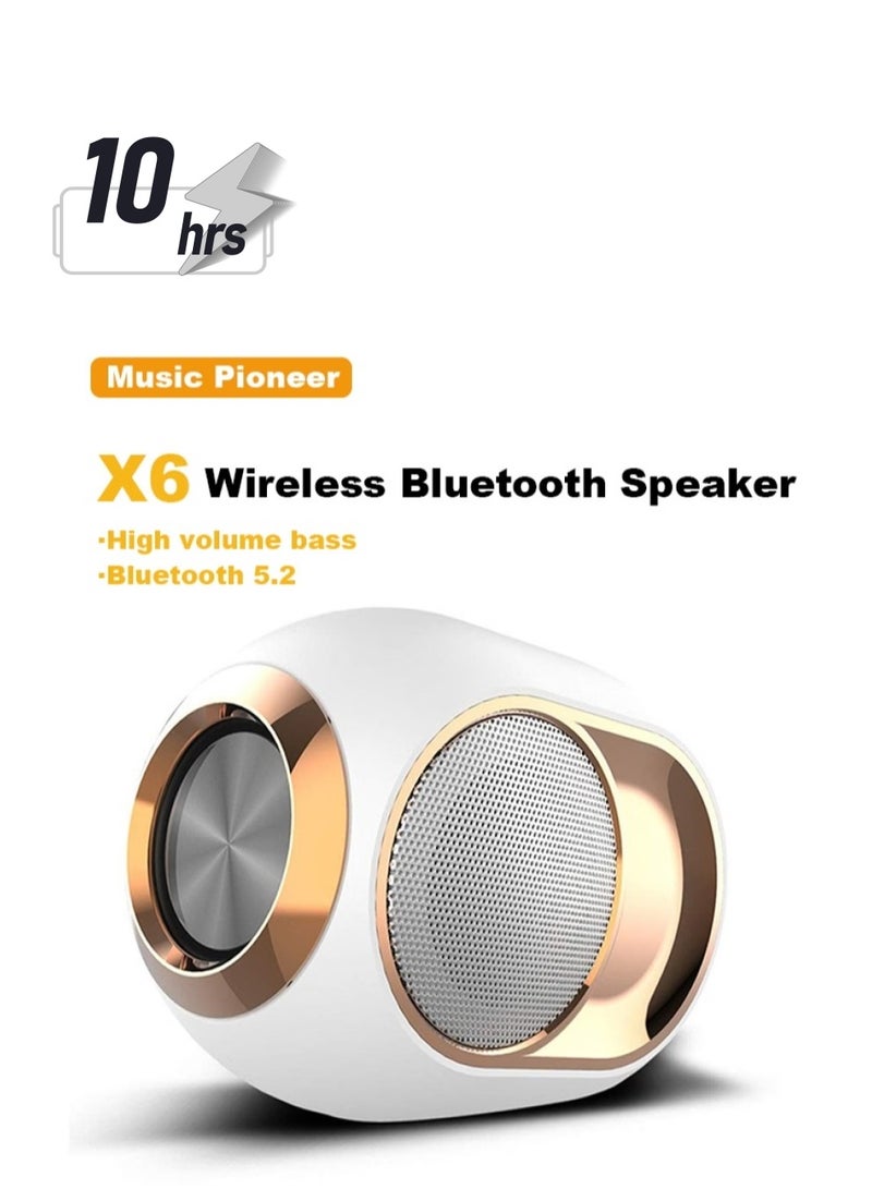 Music Pioneer X6 Portable Wireless Speaker - Deep Bass, TWS Stereo, Built-In Mic for Calls - FM Radio, TF Card, USB Playback - Ideal for Travel and Outdoor Use  - Image 1