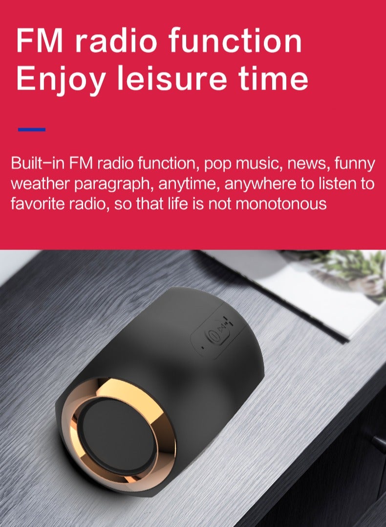 X6 Portable Wireless Speaker - Deep Bass, TWS Stereo, Built-In Mic for Calls - FM Radio, TF Card, USB Playback - Ideal for Travel and Outdoor Use