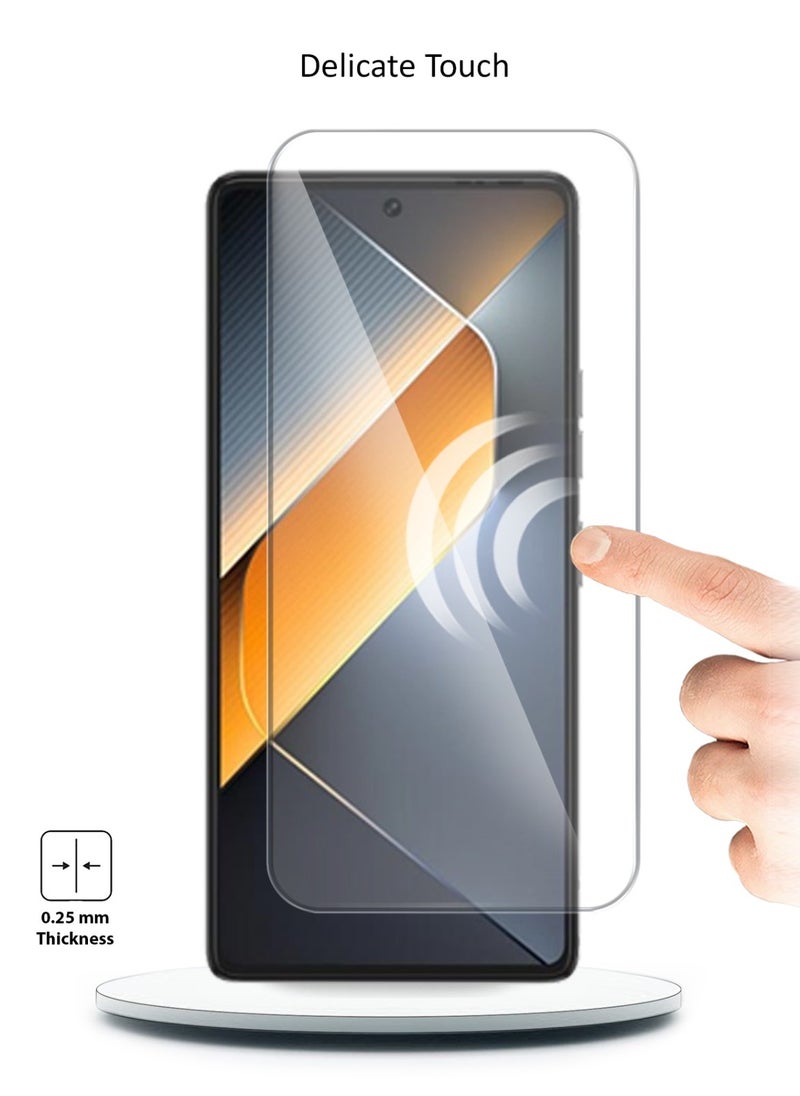 Techie 2 Pack HD Tempered Glass Screen Protector for Tecno Pova 6 Pro - Anti Reflection Anti Bubbles 9H Hardness 0.33 mm Rounded Edges Easy Installation  - Image 5