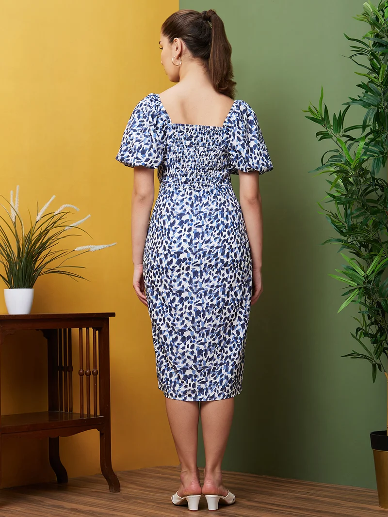 globus Women Abstract Printed Sheath Dress