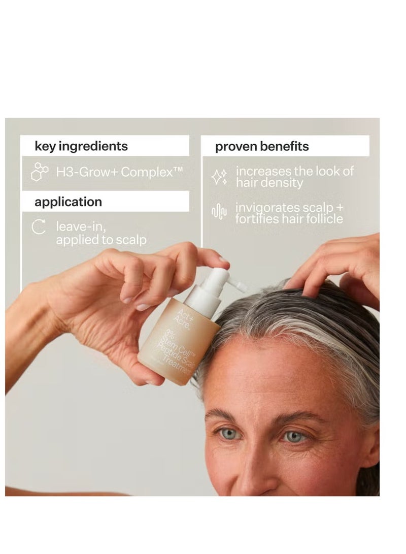 Act+Acre 3% Stem Cell Peptide H3-Grow+ Complex Scalp Treatment For Hair Thinning and Growth 89ml - Image 2