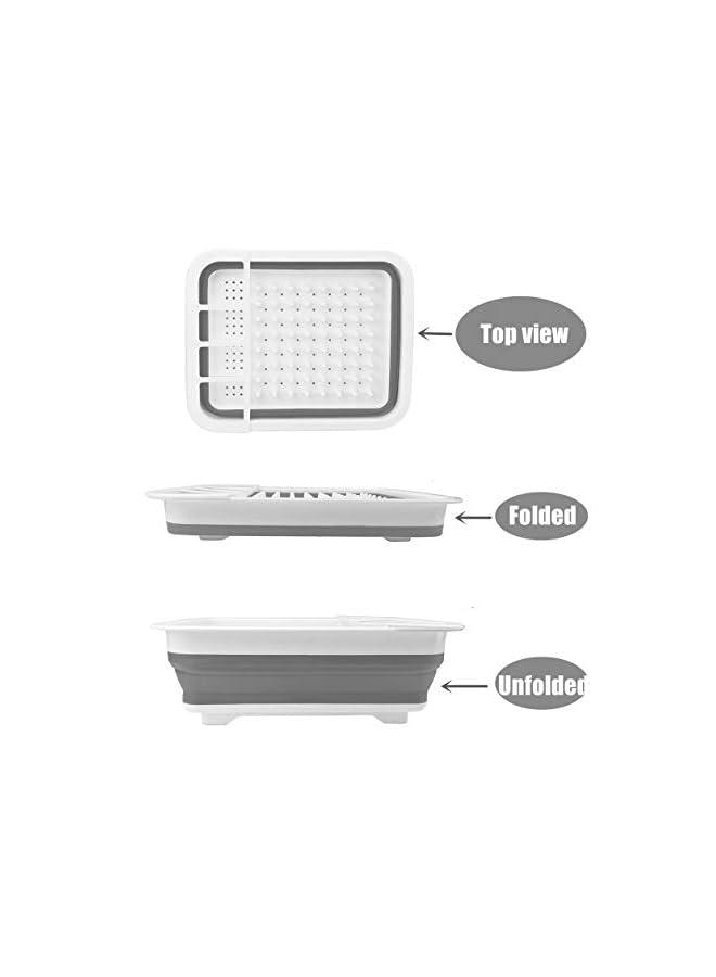 Zaboon Dish Storage Rack Dish Drainer Dinnerware Basket For Kitchen Counter Rv Campers Portable Dinnerware Organizer - Image 3