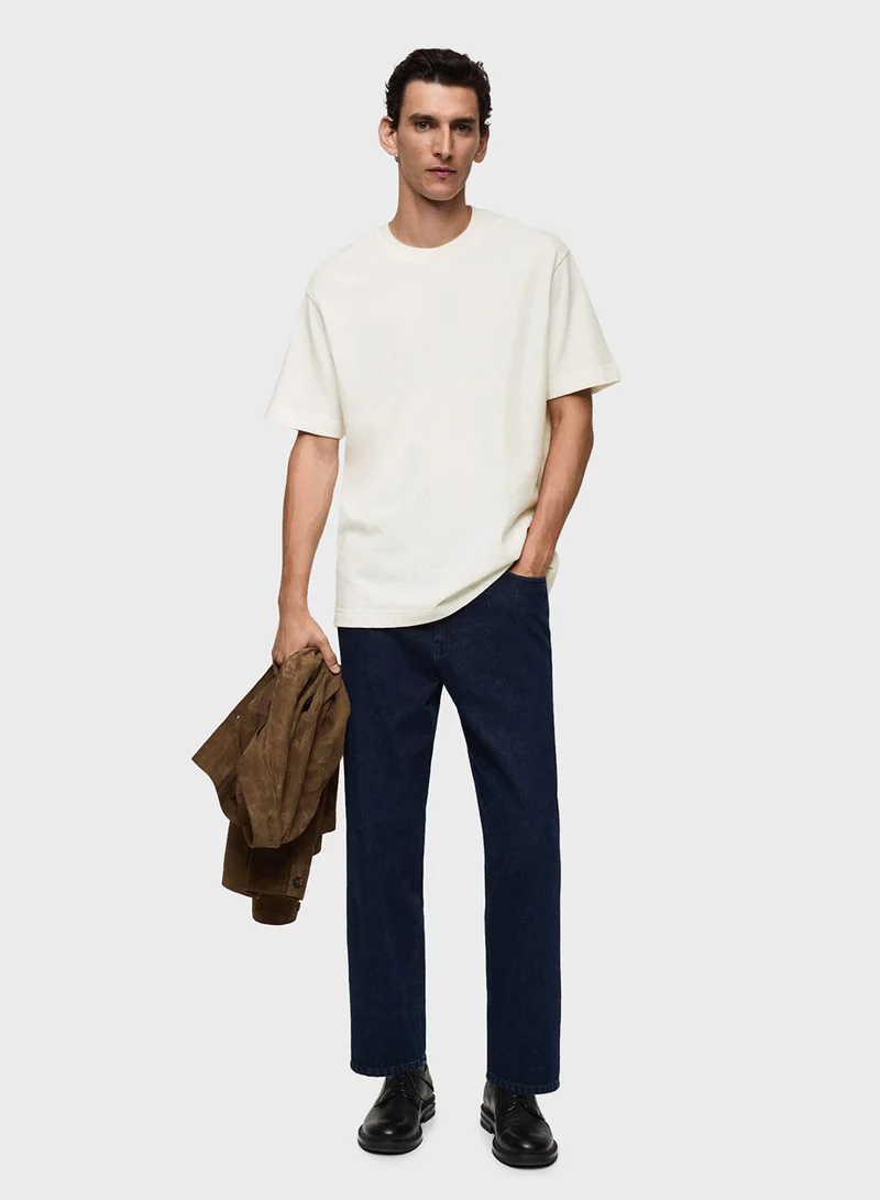 Mango Man Crew Neck T-Shirt