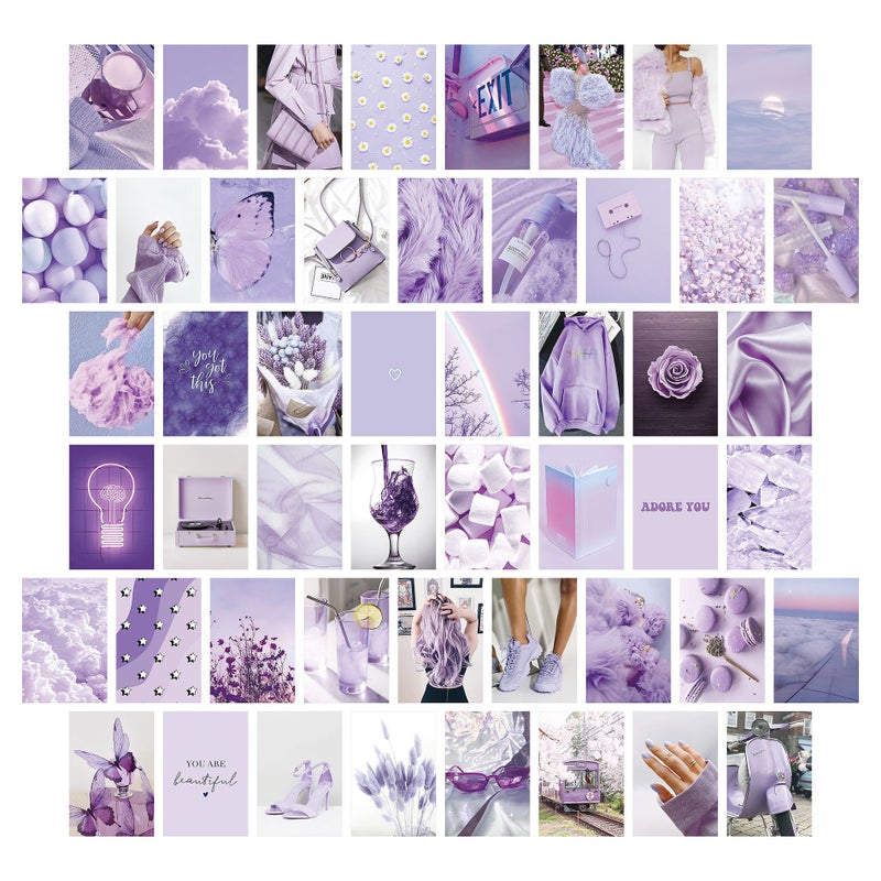 New 50 Posters Postcard Poster Decorative Painting Color Aesthetic Postcard Card - Image 1