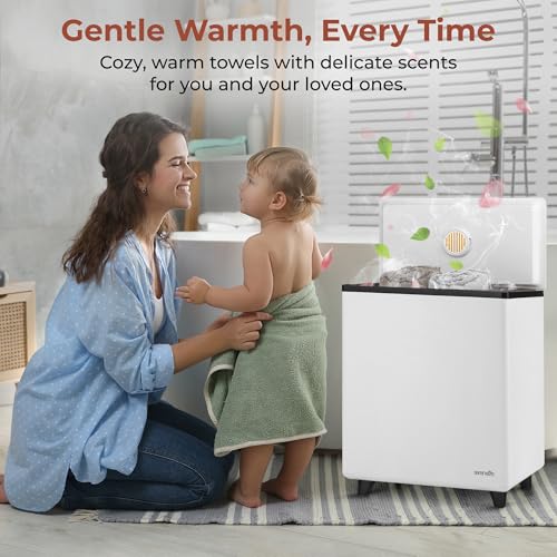 SereneLife WIFI Luxury Rectangle Towel Warmer - Spa & Bathroom Blanket Heater with Custom Fragrance, Auto Shut-Off, Fits 2 large Towels, Blankets, Bathrobes, PJ's - Perfect Gift for Him & Her (Black) - Image 5