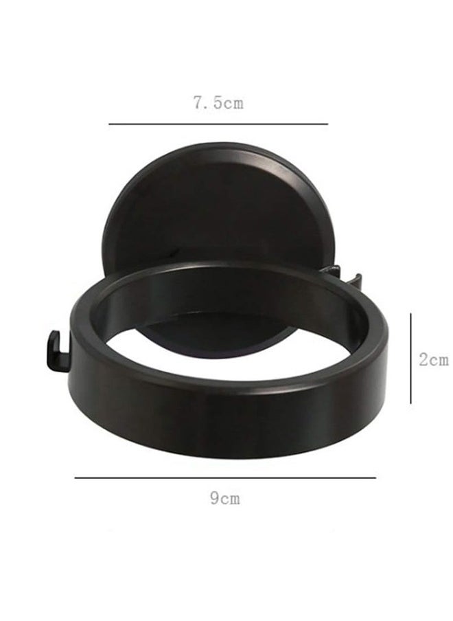 HY Wall Mount Bathroom Blow Dryer Holder, Hair Dryer Holder Bathroom Hair Dryer Rack No Drilling Hair Dryer Rack Holder Self Adhesive Blow Dryer Hanging Rack ( Black)  - Image 2