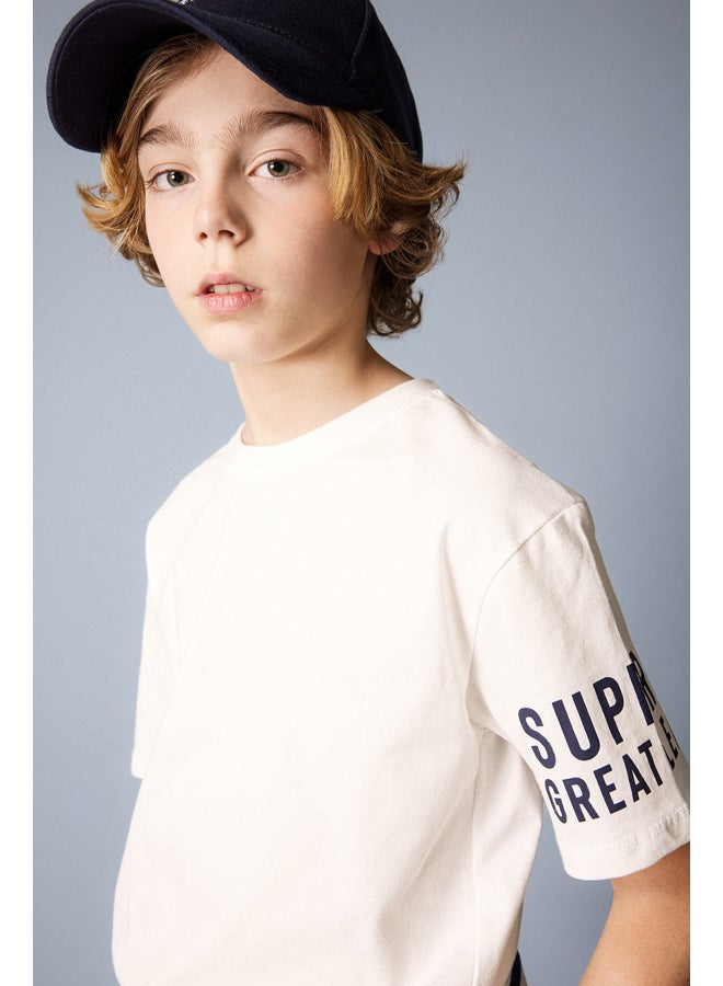 DeFacto Boy Regular Fit Crew Neck Knitted Short Sleeve T-Shirt - Image 5