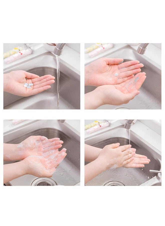 MELVIS Flower Design Tube Shape Bottle Paper Soap Clean Soft Bath For Travel (Pack of 2) - Assorted Colors - Image 3