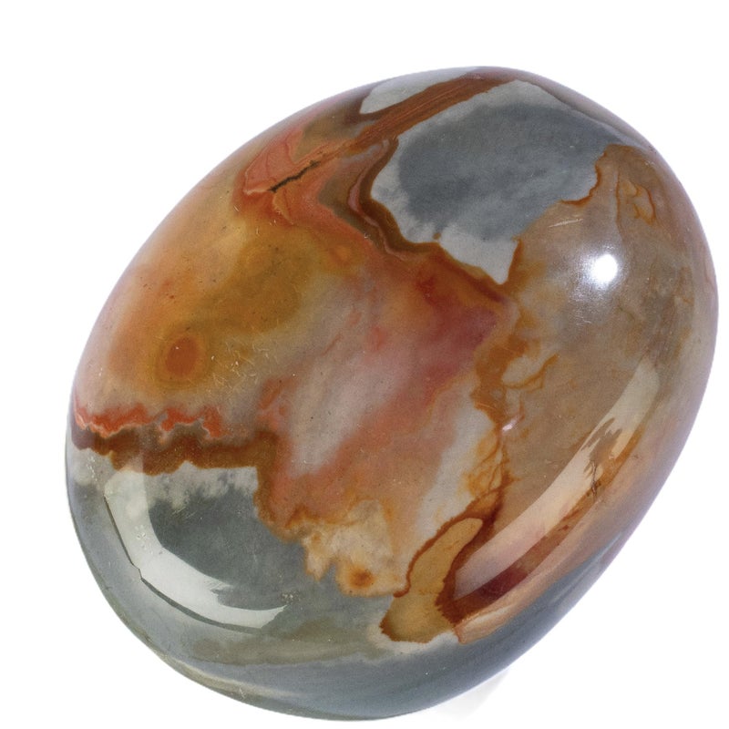 KALIFANO Palm Stone with Healing & Calming Effects - AAA+ Grade High Energy Worry Stone with Information Card - Reiki Crystal Used for Courage (Family Owned and Operated) (Desert Jasper) - Image 1