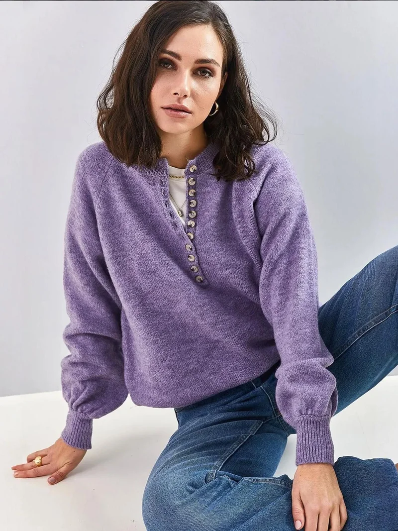 Bianco Lucci LUCCI Striped Knitwear Sweater