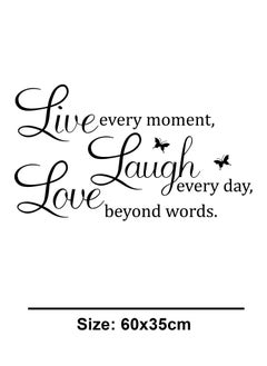 Spoil Your Wall Love Laugh Live Vinyl Quote  Wall Decal - Wall Arts Home Décor - Wall Sticker, 70x25 cm by Spoil Your Wall  - Image 3