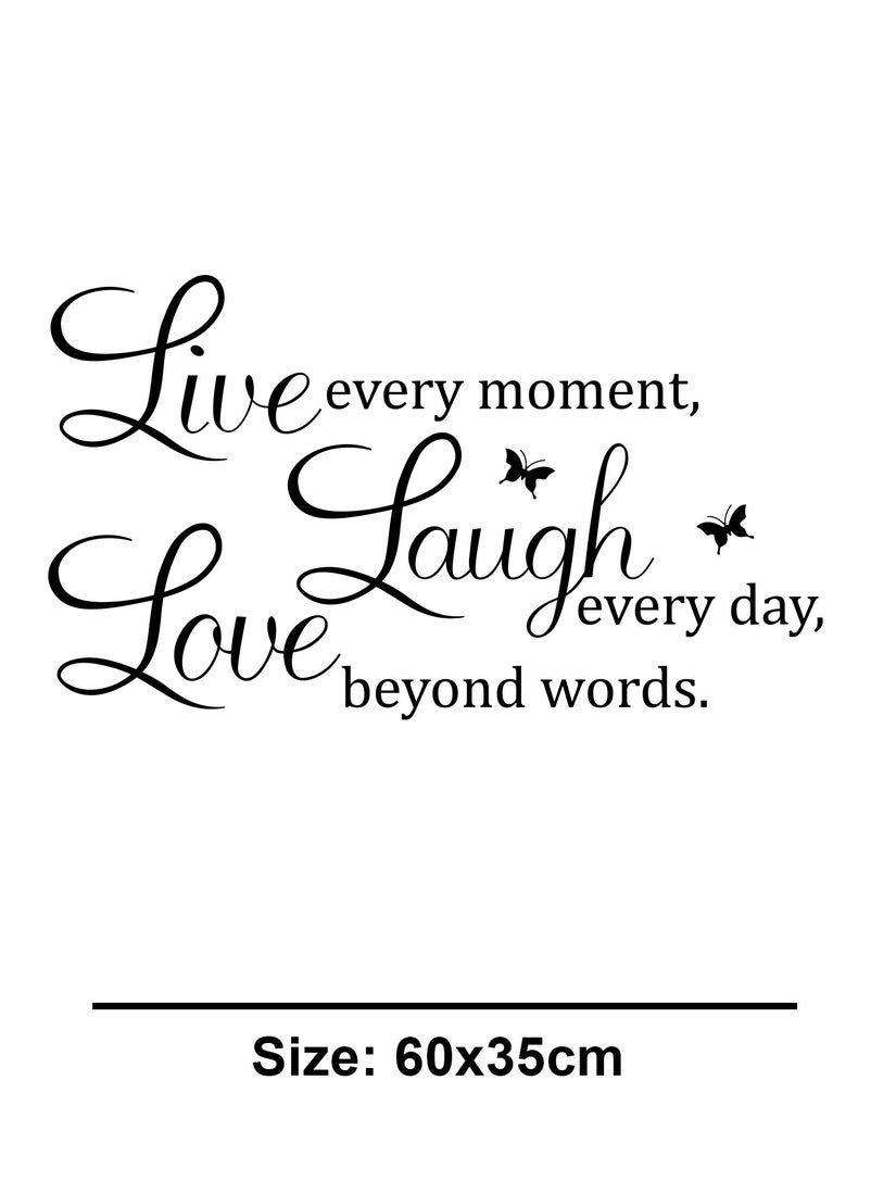 Spoil Your Wall Love Laugh Live Vinyl Quote  Wall Decal - Wall Arts Home Décor - Wall Sticker, 70x25 cm by Spoil Your Wall  - Image 3