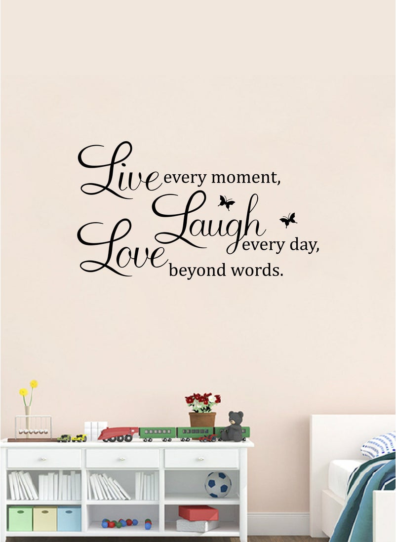 Spoil Your Wall Love Laugh Live Vinyl Quote  Wall Decal - Wall Arts Home Décor - Wall Sticker, 70x25 cm by Spoil Your Wall  - Image 1