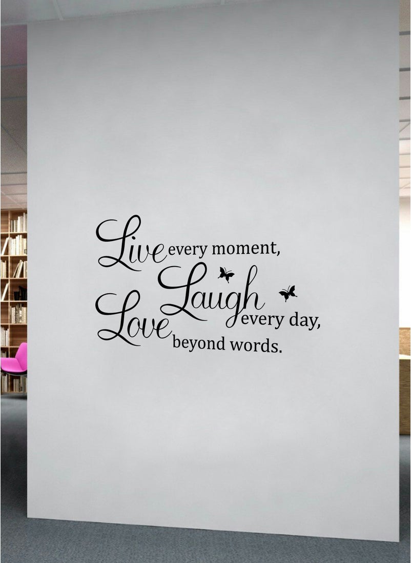 Spoil Your Wall Love Laugh Live Vinyl Quote  Wall Decal - Wall Arts Home Décor - Wall Sticker, 70x25 cm by Spoil Your Wall  - Image 2