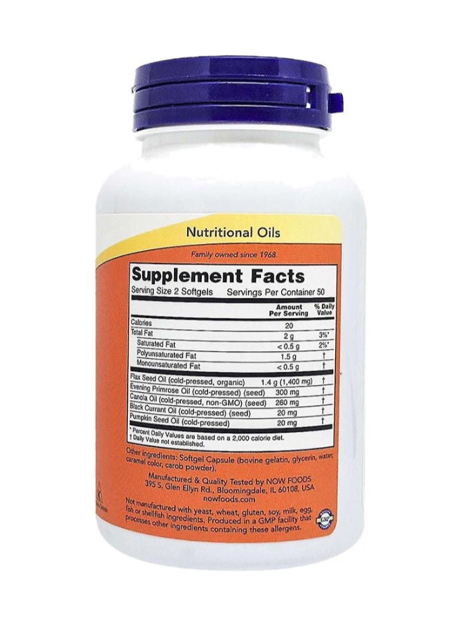 now Omega 3-6-9 1000 mg Softgels 100's - Image 3