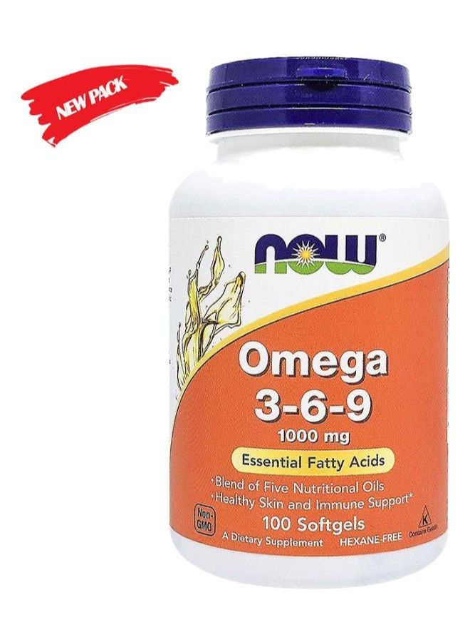 now Omega 3-6-9 1000 mg Softgels 100's - Image 2