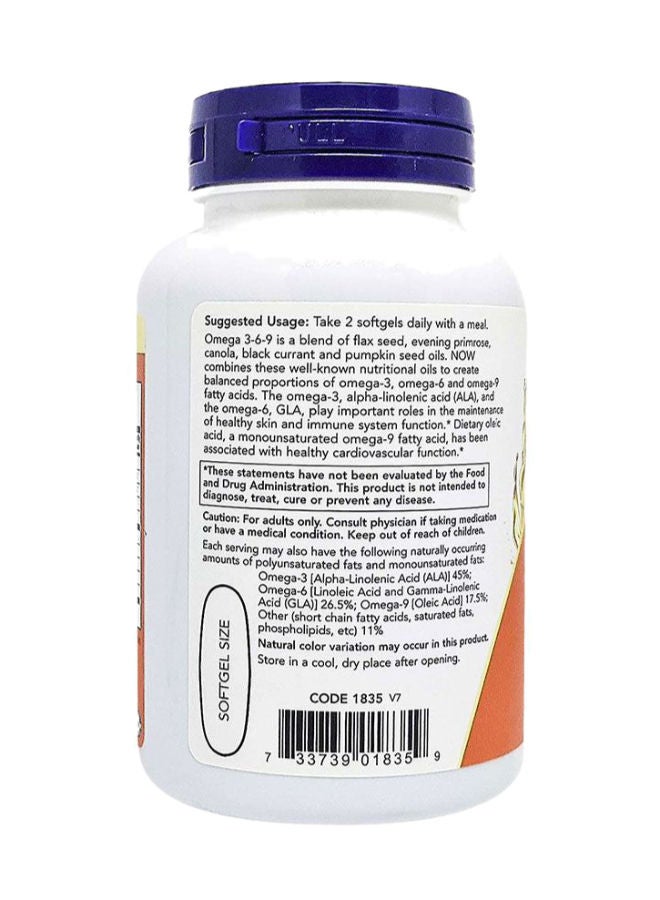 now Omega 3-6-9 1000 mg Softgels 100's - Image 4