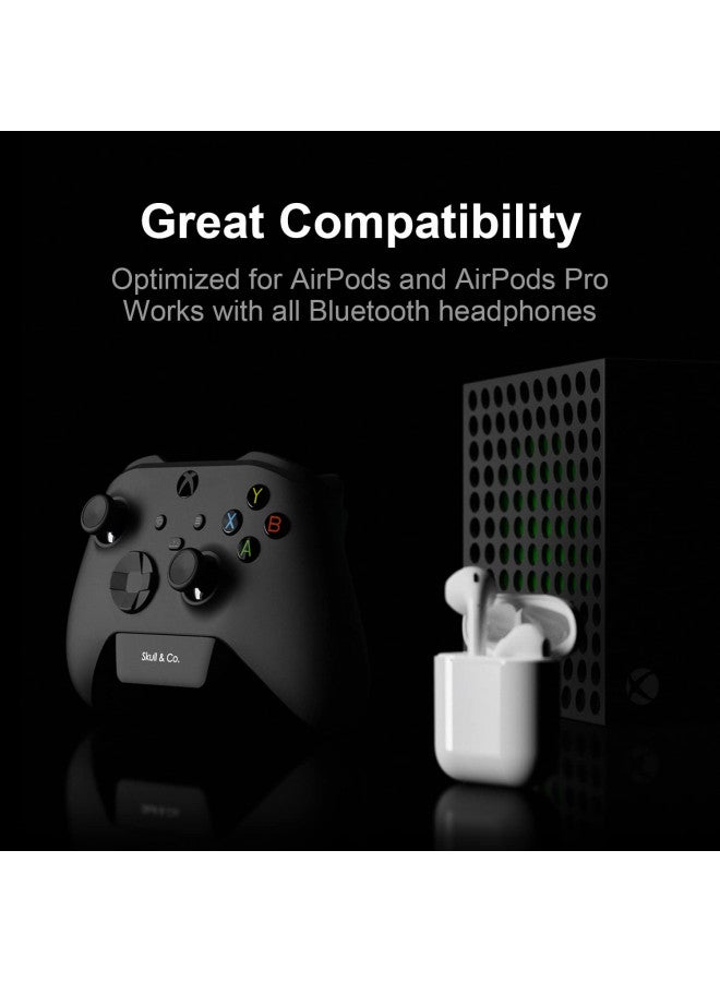 Skull & Co. AudioBox: Bluetooth 5.0 Wireless Audio Transmitter Adapter Low Latency for Xbox (XB1/XSX/XSS/Elite2) Controllers- Black - Image 3