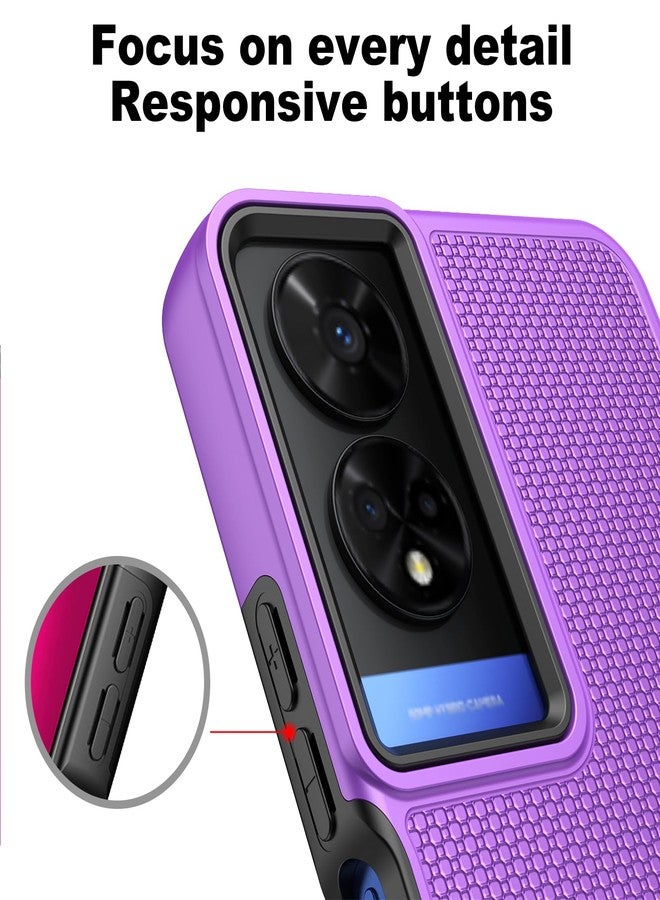 Ailiber for TCL 50 XE 5G Case, with Screen Protector, Dual Layer Shockproof Protective, Silicone Bumper Non Slip Back, Heavy Duty Rugged Cell Phone Cover for TCL 50XE Nxtpaper-Purple - Image 5