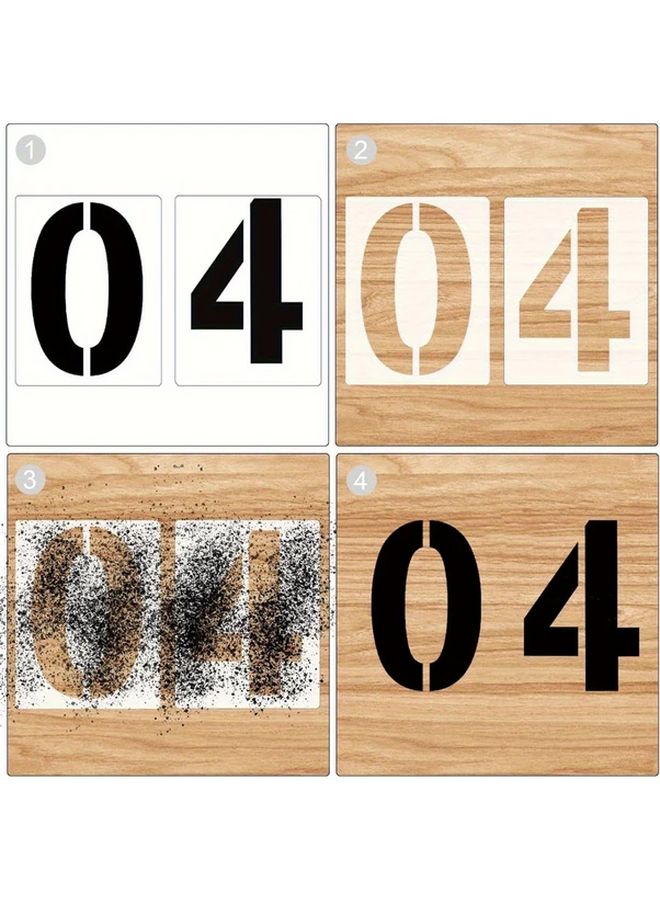 1 Set Large 15 Inch Reusable Number Stencils For Spray Painting - Image 4