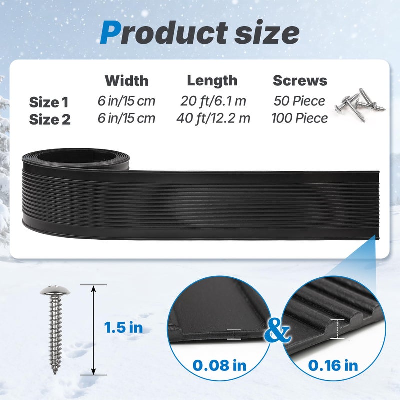 FULEIYA 20' L x 6" W HDPE Snowmobile Trailer Ski Guides for Snowmobile Trailer Accessories with 50PCS Screws, Waterproof Snowmobile Ramp Trail Guide Protector Roll, Easy to Cut to Any Length - Image 2