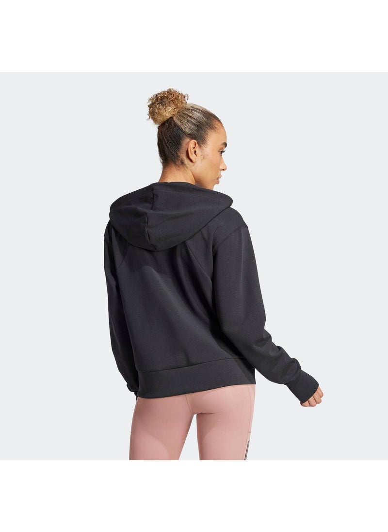 Adidas D4T Workout Full Zip Hooded Sweatshirt - Image 2