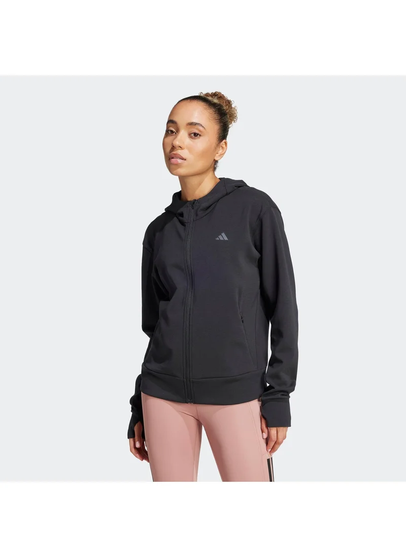 Adidas D4T Workout Full Zip Hooded Sweatshirt