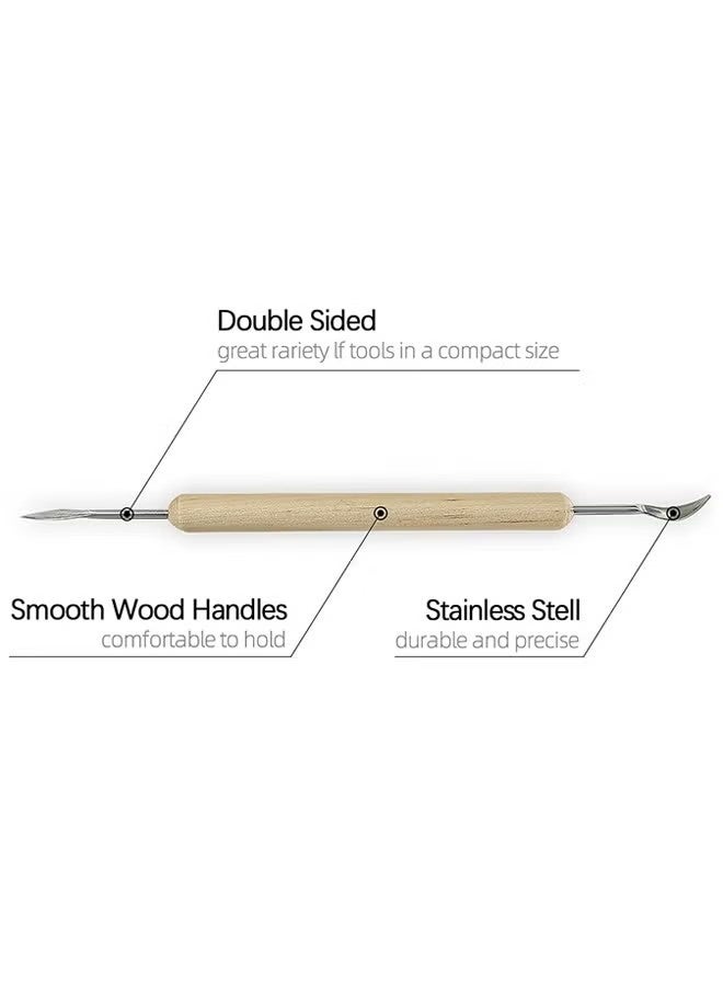 OMEVE Pottery Sculpting Tools 32PCS Ceramic Clay Carving Tools Set for Beginners Expert Art Crafts Kid's After School Pottery Classes Club Children Students - Image 3