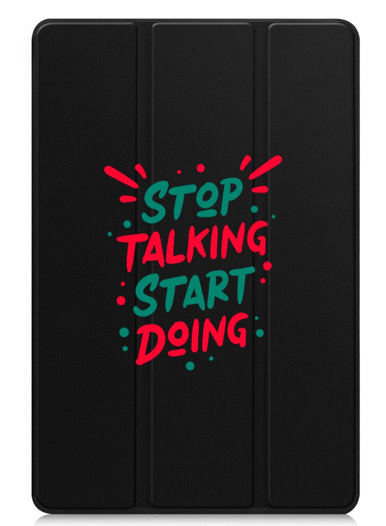 Theodor Protective Flip Case For Apple iPad Pro 11 (2024) With Trifold Stand Auto Wake Sleep Shockproof Cover stop talking - Image 1