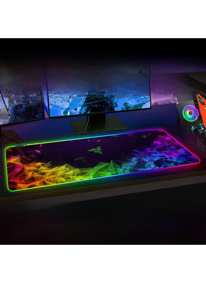 Generic - Rgb Glowing Extra Large Mouse Pad For Gaming Esports Chroma Computer Led Light Mouse Pad Digital Computer Accessories-Color:30*25*0.4cm-Pattern:ROG-9 - Image 1
