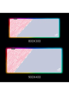 Rgb Glowing Extra Large Mouse Pad For Gaming Esports Chroma Computer Led Light Mouse Pad Digital Computer Accessories-Color:30*25*0.4cm-Pattern:ROG-9