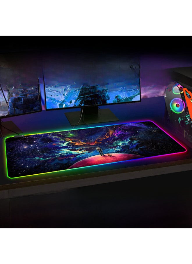Generic - Rgb Glowing Extra Large Mouse Pad For Gaming Esports Chroma Computer Led Light Mouse Pad Digital Computer Accessories-Color:30*25*0.4cm-Pattern:ROG-9 - Image 1