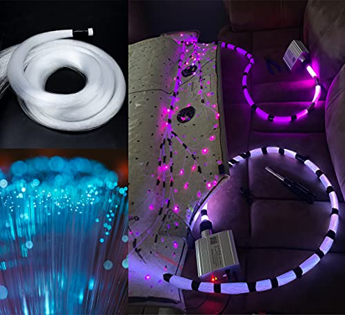 AZIMOM 10W Twinkle Bluetooth RGBW LED Fiber Optic Star Ceiling Light Kit 300pcs 0.75mm 9.8ft Sensory Music Mode APP Remote Control for Indoor Car Interior Decoration - Image 5