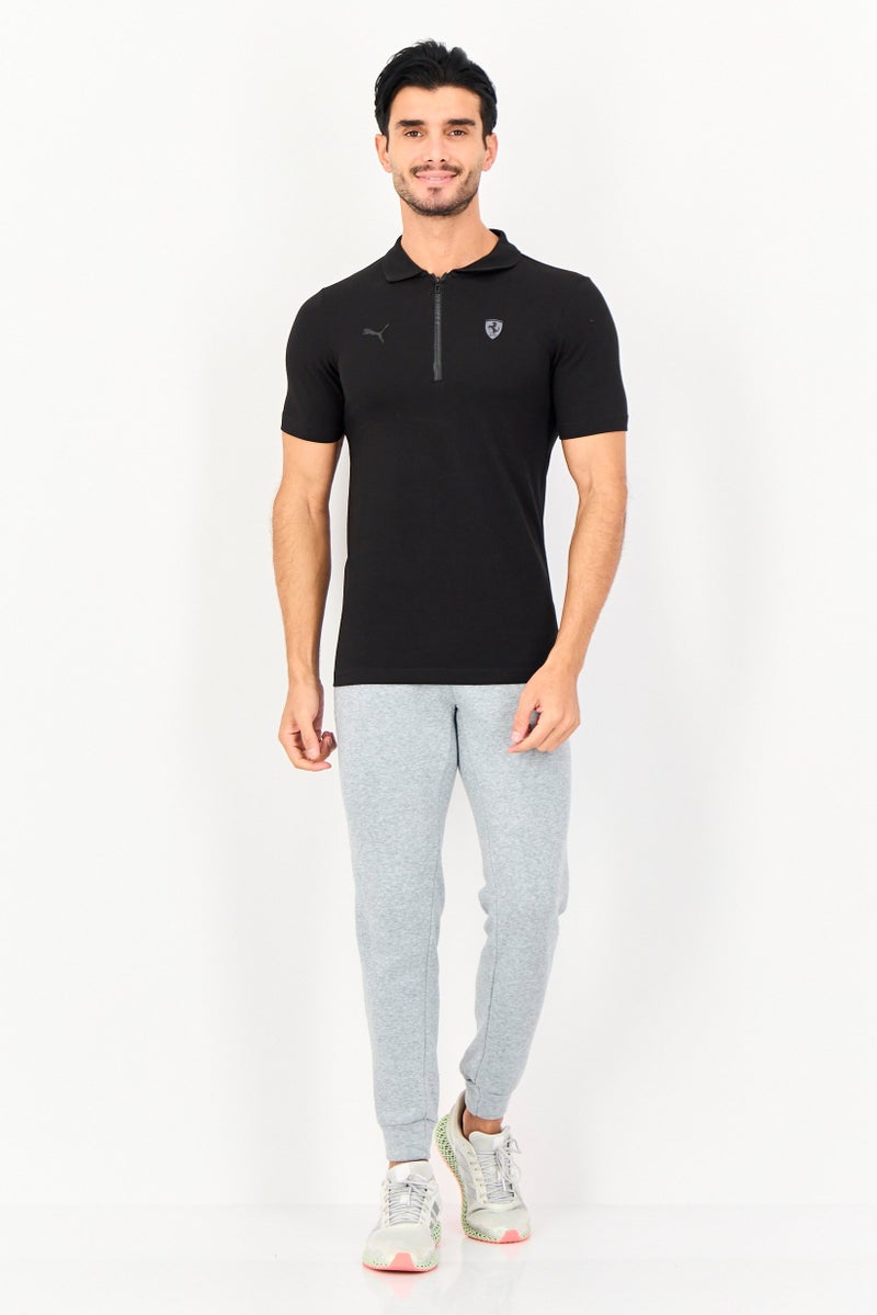 PUMA قميص بولو قصير الأكمام للرجال من بومة × سكوديريا فيراري، رياضي، خارجي، أسود - Image 2