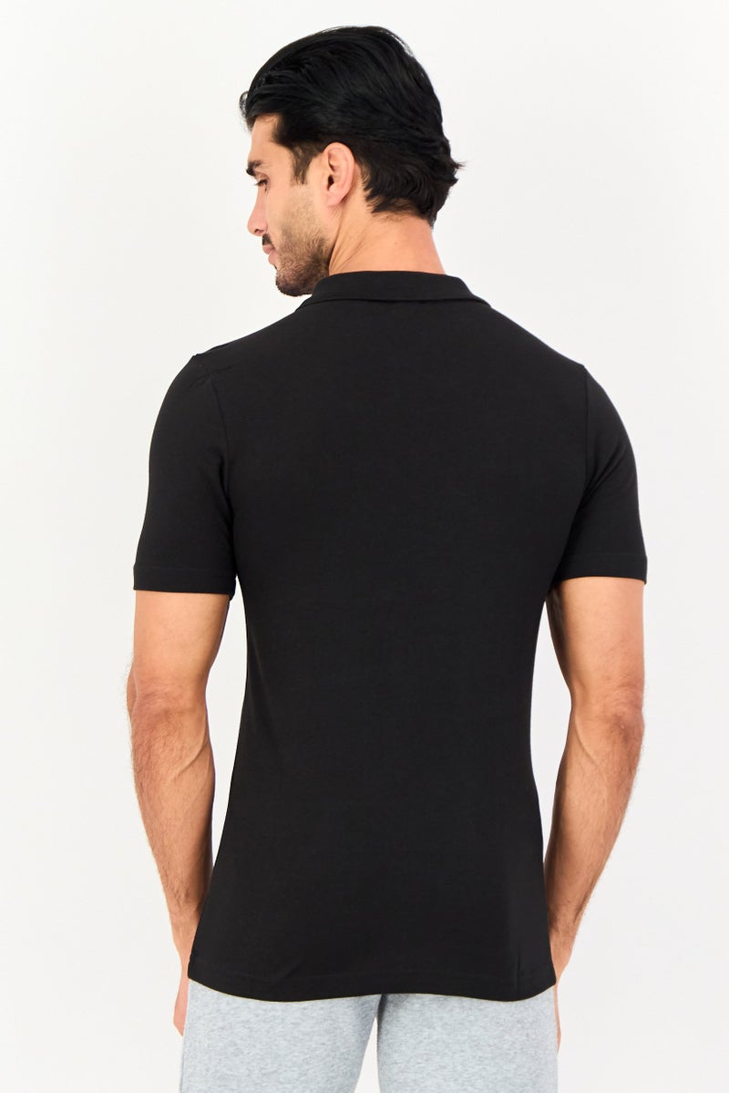 PUMA قميص بولو قصير الأكمام للرجال من بومة × سكوديريا فيراري، رياضي، خارجي، أسود - Image 3