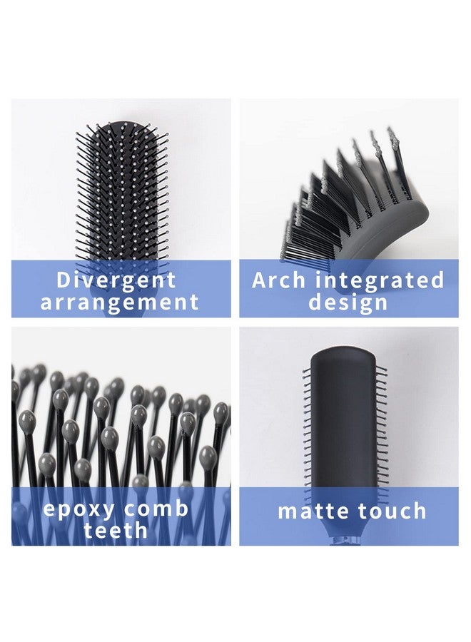 RHOS Hos Hair Brush For Mendetangler Hair Brush For Styling/Massgaenylon Bristles Hair Brush For Wet And Dry Hairmen Styling Brush For Bangs Thin Short Think Hair(1 Packgray) - Image 5