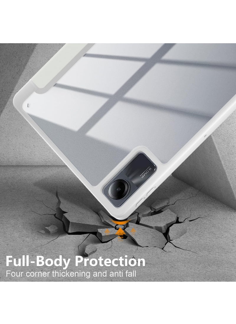 Rock Pow - Case for Xiaomi Redmi Pad SE 11.0 Inch Released 2023 Smart Slim Folio Stand Auto Sleep/Wake Cover with Pencil Slot Clear Transparent Back Shell - Image 1