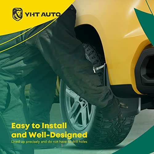 YHTAUTO Mud Flaps Splash Guards Fits GMC Sierra 1500 (Limited), Sierra 2500/3500 HD, with Single Rear Wheel Model, Mudguards Mudflaps Accessories for Trucks with Hardware Kit, Front & Rear 4Pcs Set - Image 5