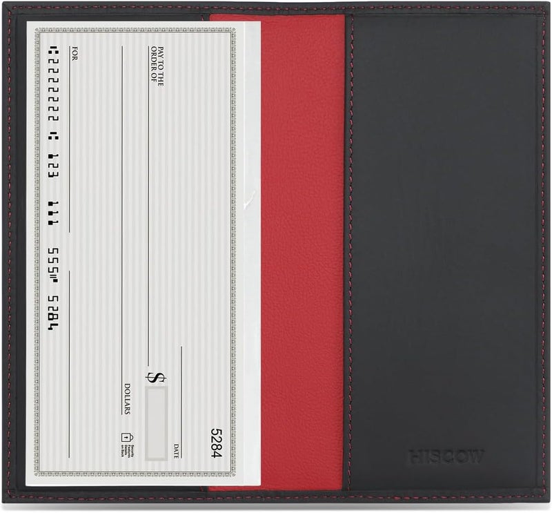HISCOW Minimalist Checkbook Cover - Full Grain Leather - Image 2