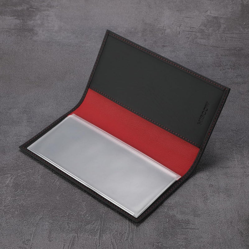 HISCOW Minimalist Checkbook Cover - Full Grain Leather - Image 4