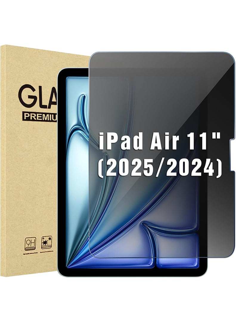 Theodor Anti- Spy Tempered Glass Screen Protector for Apple iPad Air 11 2025/ 2024  With 9H Hardness, Bubble Free Easy Installation, Full Coverage And Anti Scratch Case Friendly- Black - Image 1