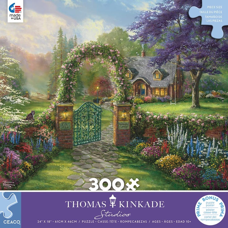 Ceaco - Thomas Kinkade - Inspirations - Hummingbird Cottage - 300 Piece Jigsaw Puzzle - Image 2