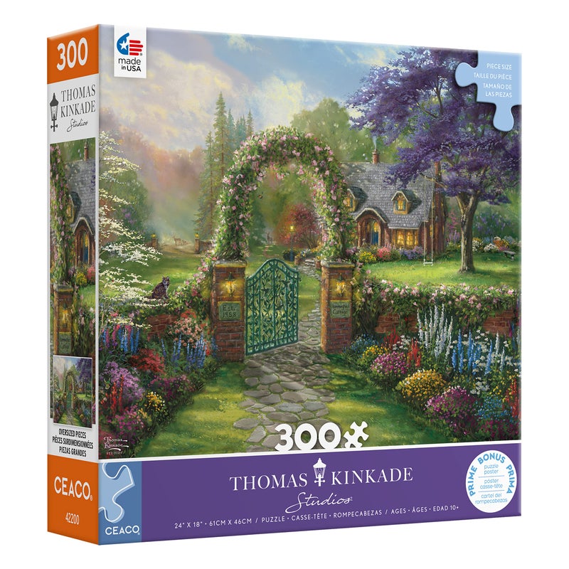 Ceaco - Thomas Kinkade - Inspirations - Hummingbird Cottage - 300 Piece Jigsaw Puzzle - Image 3