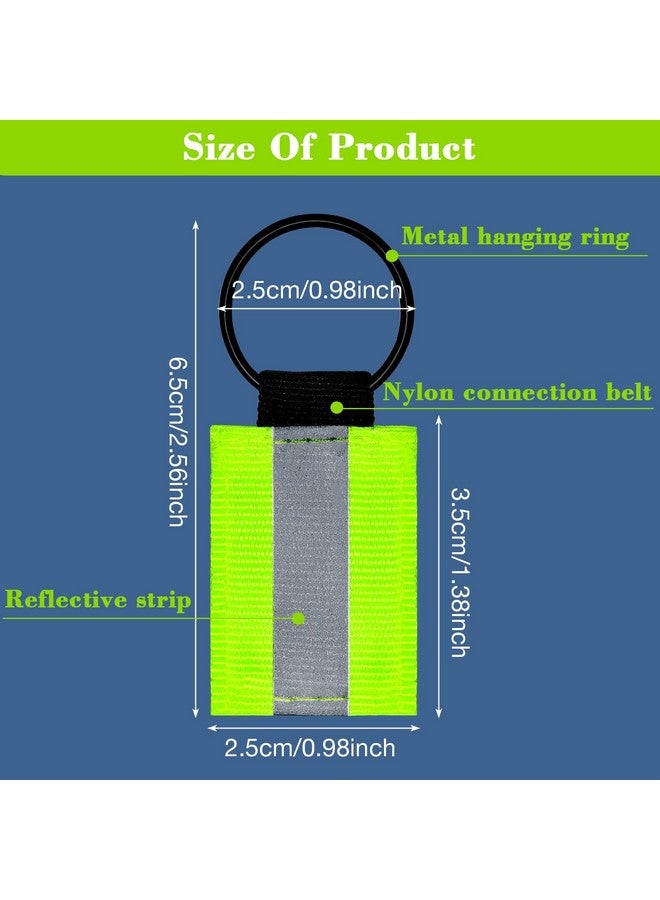 Mtlee 30 Pieces Double Sided Reflective Keychain Label High Visibility Backpack Zipper Pulls Nylon Reflectors Tags Reflective Gear Safety Backpack Tag For Kids Adults Jacket Schoolbag Purse Dog Collar - Image 3
