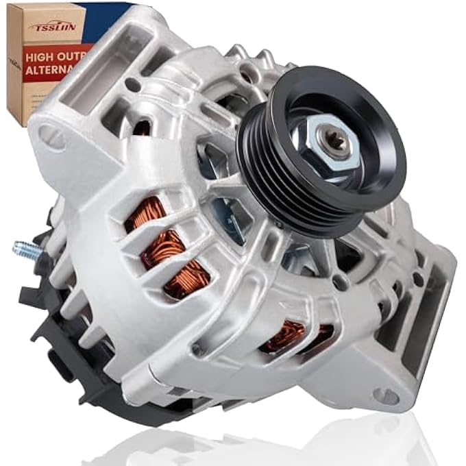 TSSLIIN High Output Alternator for/Buick Regal 2012 2015-2017 Sedan for/Chevy Equinox 2010-2017 for/GMC Terrain 2010-2017 120Amp 12V CW 5-Groove Pulley 13500315 11459N TG12C067 - Image 1