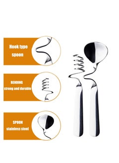 Excefore Jam Spoon and Honey Spoon, 4 Pcs Stainless Steels Honey Spoons and Honey Dipper, Stainless Steel Honeycomb Stick Spoon Stirrer Server, With Spiral Sugar Spoon, for Jam,Yogurt,Honey, Jellies, Syrup  - Image 5